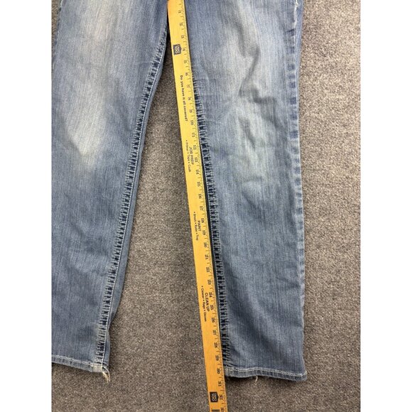 Ariat Rainstorm Jeans Women's 34r Blue Denim Mid Western Real Straight Cowgirl - Picture 5 of 10